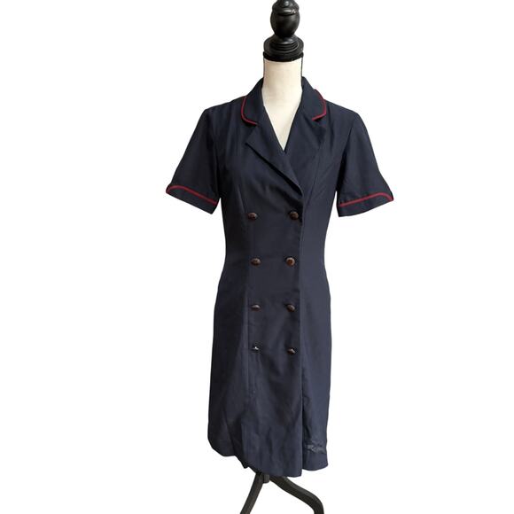 Brookhurst Dresses & Skirts - Vintage United Continental Airlines Stewardess Uniform Dress Navy 4T 1980s–90s